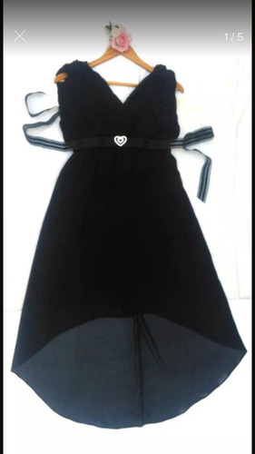 Vestido Dama Casual En Chifon,negro, Cola De Pato,talla S/m | MercadoLibre