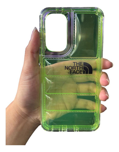 Funda Case The North Face Para Samsung 2 En 1 Fosforescente Verde Samsung A55
