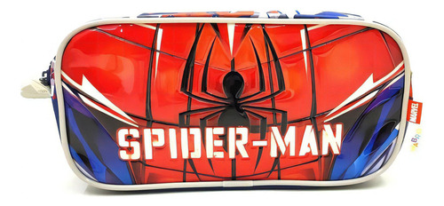 Cartuchera Infantil 2 Cierres Spiderman Hombre Araña En Mca Color Azul