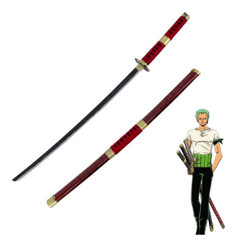 Katana Roja Sandai Kitetsu Zoro One Piece Espada Ornamental