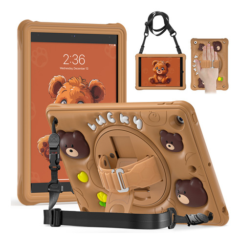 Funda Híbrida Giratoria 360 Con Dibujos Animados Para Ni?os