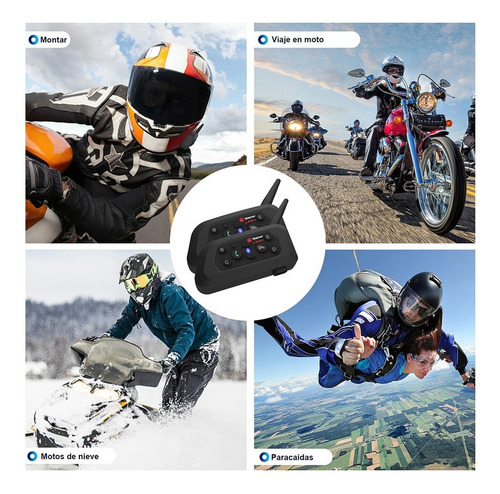 Intercomunicador Motocicleta Para Casco Bluetooth 1pcs, Ip65