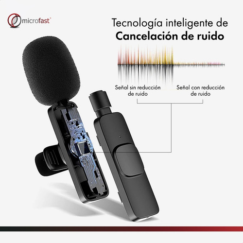 Micrófono Corbatero Inalámbrico Para Celular iPhone Samsung