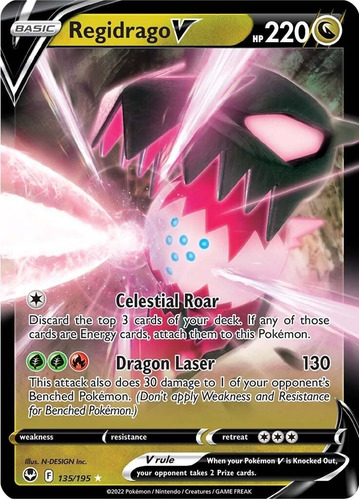 Regidrago V Pokémon Tcg Carta Original Español