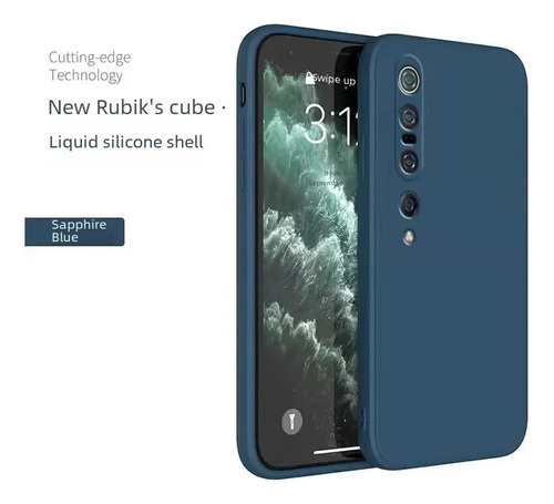 Funda De Teléfono De Silicona Líquida Xiaomi 12s, Color Azul Zafiro