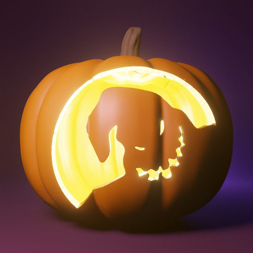 Imagen 1 de 1 de Calabaza De Halloween Oogie Boogie- Figura Plastica
