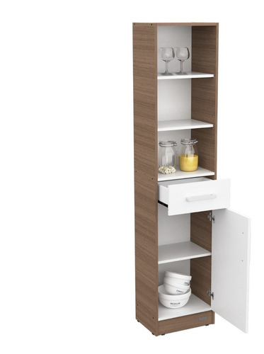 Despensero Columna 1.80m - 1 Puerta 1 Cajon Express Mosconi Color Mezzo/blanco