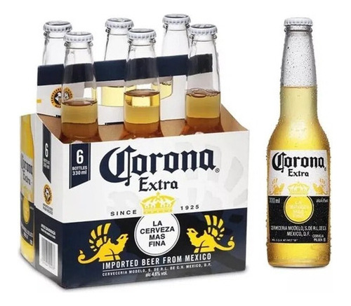 Cerveja Corona Extra Long Neck 330ml Pack (6 Unidades)