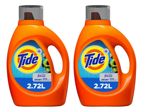 2 Pack Tide Detergente Liquido Ropa Sport 2.72 Lt