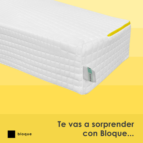 Almohada Bloque King Size Extra Grande 15 Cm Color Amarillo