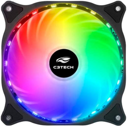 Cooler Fan C3tech Storm F9-l150rgb 12cm C/ Led Multicolorido