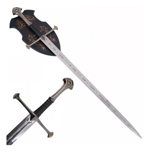 Espada Anduril Senhor Dos Anéis Aragorn Com Suporte Parede