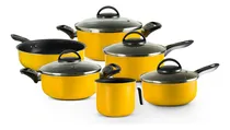 Comprar Conjunto De Panelas Antiaderente 6 Peças Amarelo Marpal