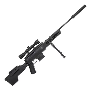 Carabina De Pressão Black Ops Sniper Gr Gás Ram 5,5mm