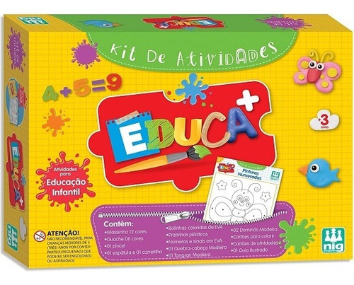 Jogo Educativo Com Kit De Atividades Guache Nig Brinquedos