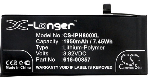 Bateria Para iPhone 8 A1863 616-00357 Mq6k2ll/a Mq7f2ll/a