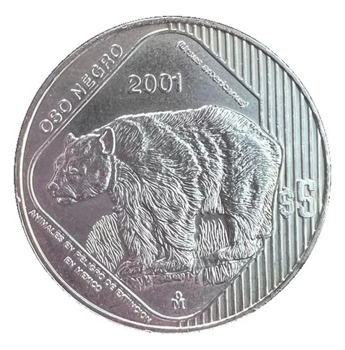 Onza Plata Oso Negro Serie Animales En Peligro De Extin 2001