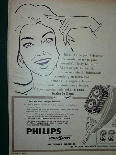 Clipping Publicidad Maquina De Afeitar Philips Philishave