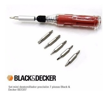 Imagen 6 de 7 de Destornillador Precision 7 Pzas Black + Decker