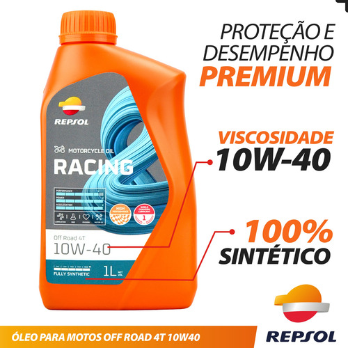 Óleo Repsol 10w40 Motor 4t Off Road Trilha 100% Sintético 1l
