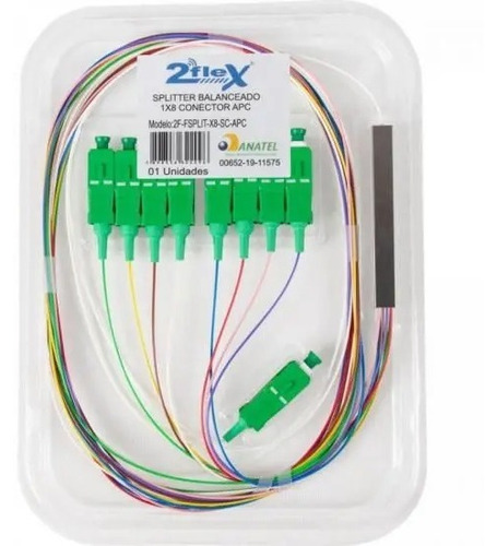 Splitter Plc 1x8 Conectorizado Sc/apc 2 Flex