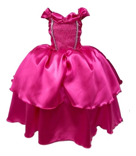 Fantasia Vestido Luxo Infantil Princesa Bela Adormecida 