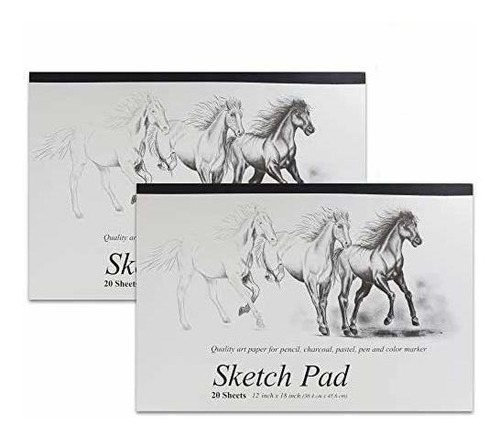 18 X 12 Premium Sketch Pad Papel De Arte De Calidad Par...