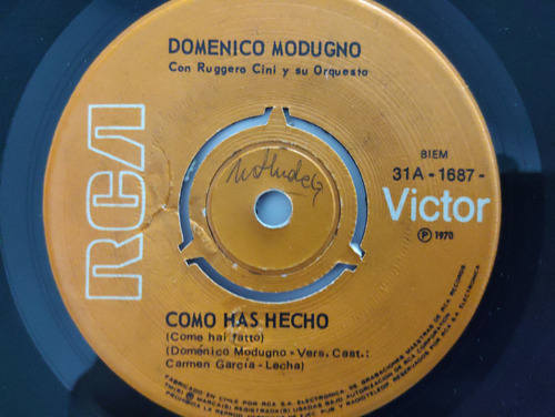 Vinilo Single De Domenico Modugño Como Has Hecho( C163 -f20