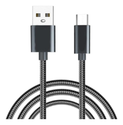 Cabo Metal Reforçado Usb V8 Kingo 1m 2.1a Para Moto E6 Play