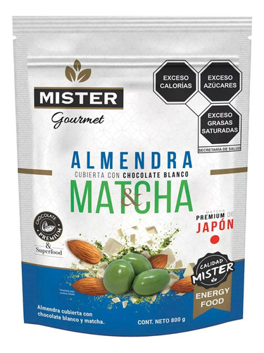 Almendra Cubierta Con Chocolate Y Matcha 800g