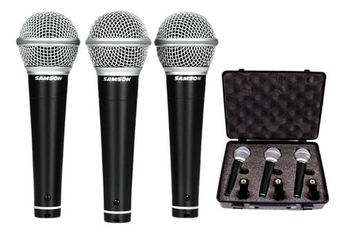 Micrófonos Vocales Samson R21 Pack De 3 