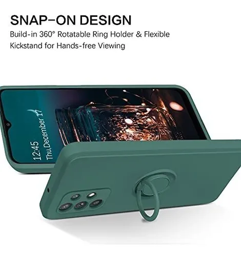 Funda Para Samsung A32 5g De Silicona Anillo 360 - Verde