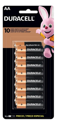 Pack 16 Pilas Duracell Aa Alcalina Blister 