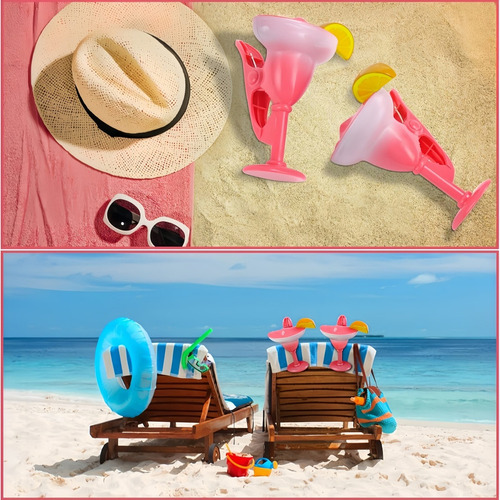 4 Clips De Playa Decorativos Con Forma De Botella