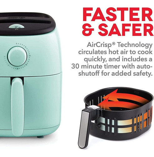 Freidora De Aire Dash Tasti-crisp 2.6qt Apagado Automatico
