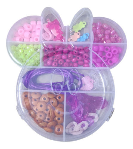 Caja Set Creativa Kit Armar Pulseras Bijou Infantil Niña X 2