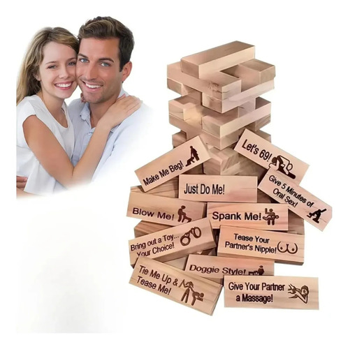Set De Juego Para Parejas 2025 Con Juguetes Jenga Blocktoys,