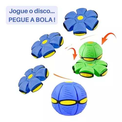 Bola Mágica Vira Transforma Disco Voador C Led Brinquedo