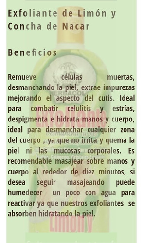 Exfoliante Limón Y Concha De Nacar, Desm - L a $22