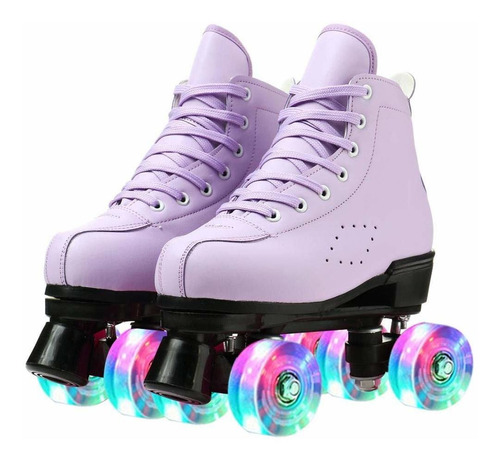 Patines Womens Roller Skates Classic High-top Double-row Ptn
