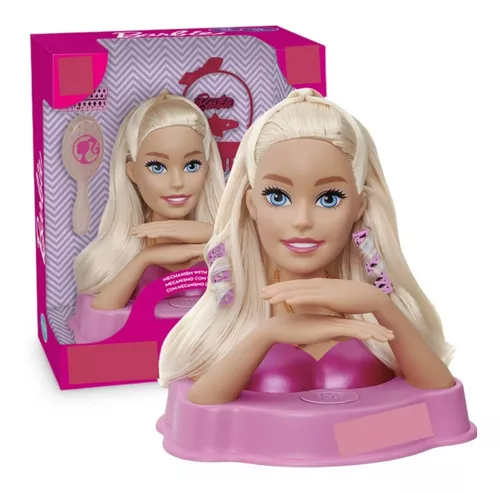 Boneca Pentear Maquiar Barbie Salão Barbie Busto Mãos Fala