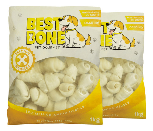 Osso Nó 4/5 Com 2kg Petisco Para Cachorros - Best Bone
