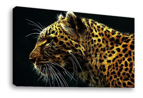 Cuadro Decorativo Canvas Moderno Fantasía Jaguar