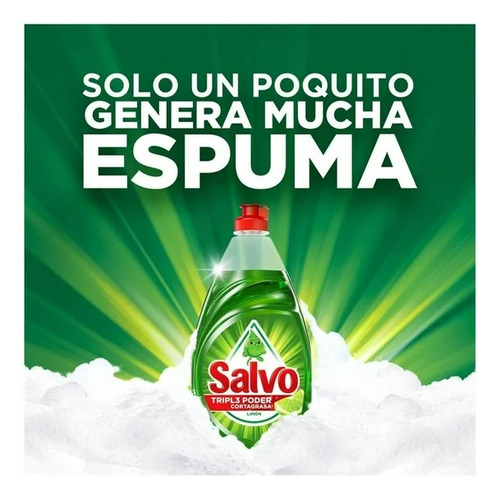 4 Pzas Lavatrastes Líquido Salvo Limón 750 Ml