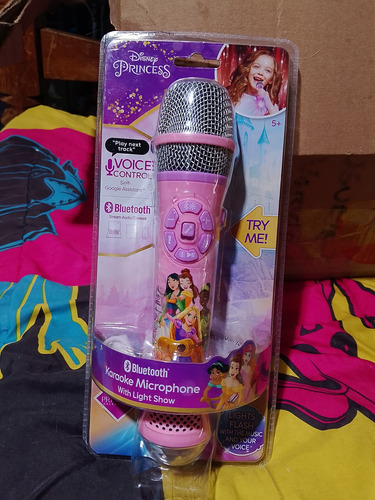 Disney Microfono Karaoke Bluetooth Princesas Rosa