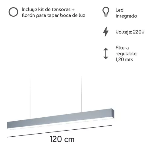Colgante Lineal LED Duke - 1 Metro