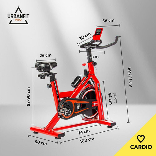 Imagen 2 de 6 de Bicicleta Estatica Spinning Profesional Indoor 18 Kg Cardio