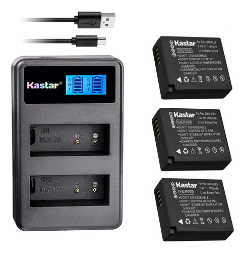 Usb Lcd Dual Cargador Para Ch-lcd2-ble9-a Ble9 Dmw-ble9