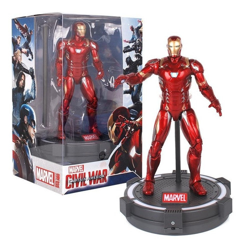 Figuras De Acción Iron Spider/iron Man Legends + Base De Luz