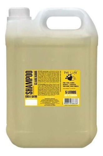 Shampoo Pet Life Clareador - 5 Litros